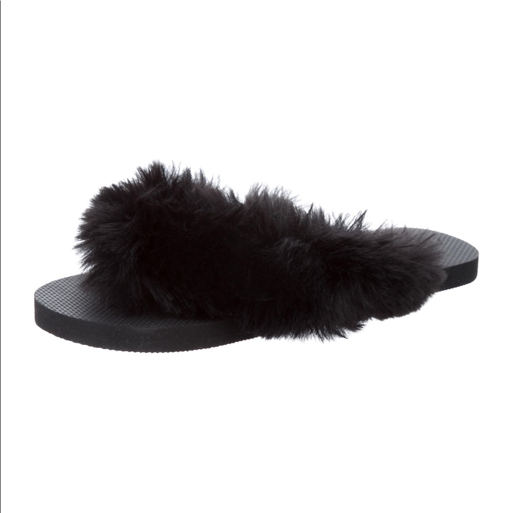 NWT Alexis Fur Thong Sandals Sz. 35/36 - Picture 7 of 7